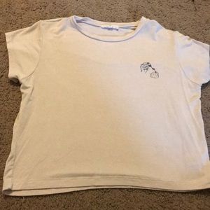 Painting middle finger crop top